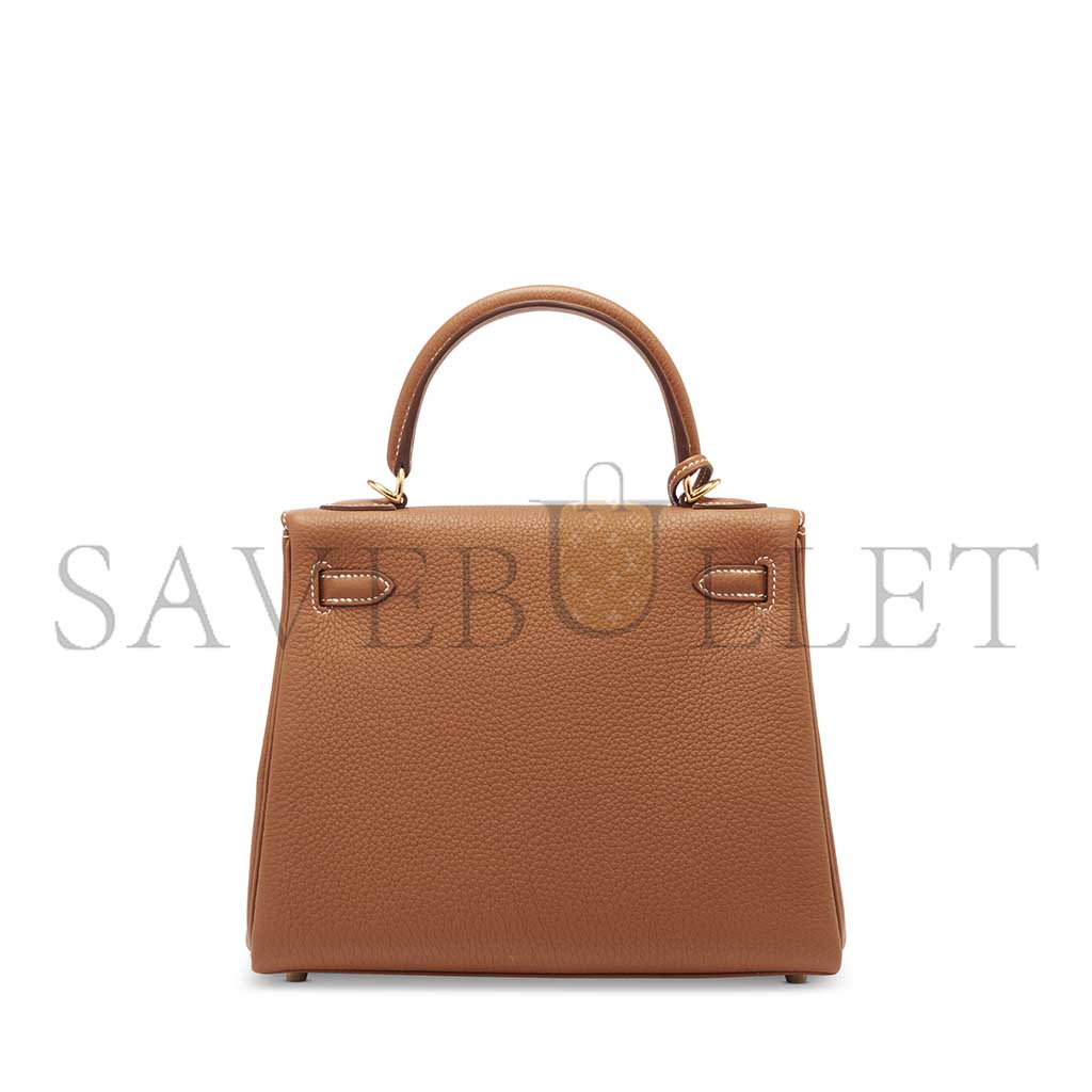 H**mes a gold togo leather retournÉ kelly 25 with gold hardware (25*17*7cm)